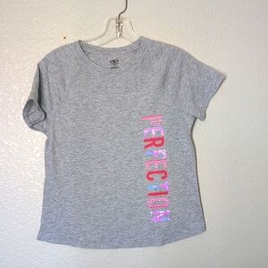 Athletic Works / Girls Gray Tee with Pink Lettering/ Size:XL(14-16)